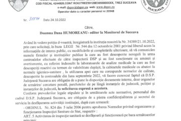 DSP refuză categoric să facă publice numele firmelor amendate din cauza încălcării normelor de igienă și sănătate publică