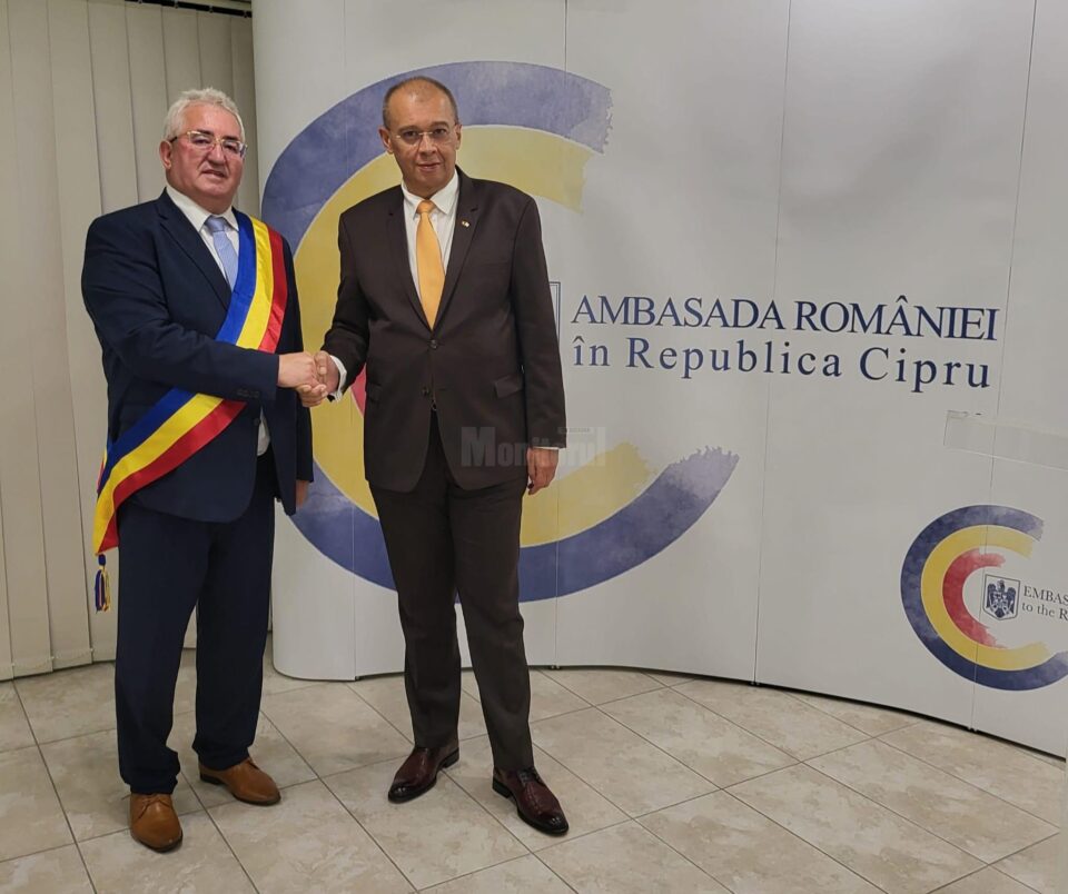 Primarul Sucevei, Ion Lungu, cu ambasadorul României în Cipru, Excelența Sa, Dan Mihalache