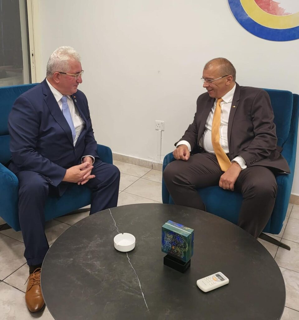 Primarul Sucevei, Ion Lungu, cu ambasadorul României în Cipru, Excelența Sa, Dan Mihalache
