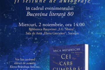 Lansarea romanului „Cei care cumpără stele”, de Anca Mizumschi, la Biblioteca Bucovinei