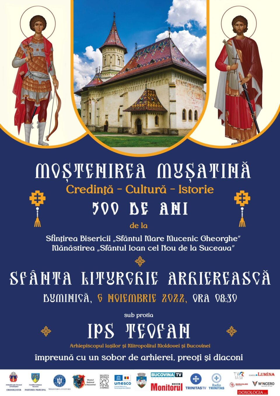 Înaltpreasfințitul Teofan, Mitropolitul Moldovei și Bucovinei, va sluji la Mănăstirea „Sfântul Ioan cel Nou de la Suceava”