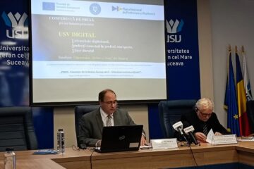Proiectul de digitalizare a USV a fost prezentat de prof . univ. dr. Mihai Dimian, prorectorul responsabil cu cercetarea al universității sucevene