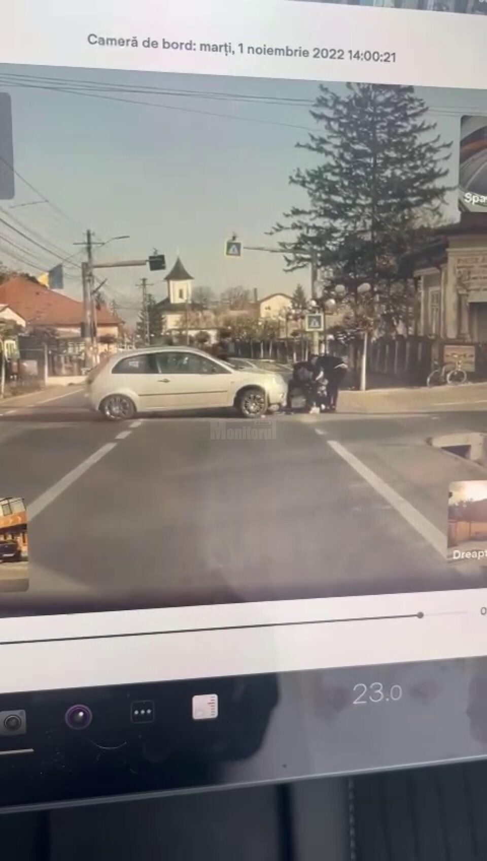 Imagine de la locul accidentului