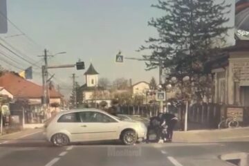 Imagine de la locul accidentului