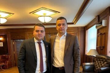 Deputatul Gheorghe Șoldan și ministrul Transporturilor, Sorin Grindeanu