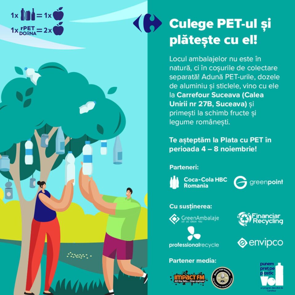 Plata cu PET, la Carrefour