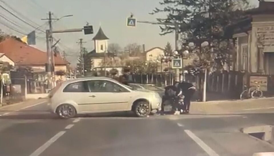 Imagine de la locul accidentului