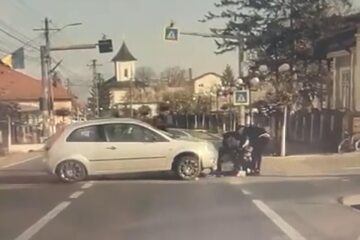 Imagine de la locul accidentului