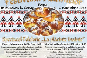 „Festivalul Plăcintelor”, de vineri până duminică, pe platoul Cetății de Scaun Suceava