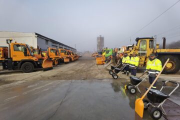 Pregătirile Diasil pentru intervenții pe timp de iarnă la îngheț și deszăpezire, verificate de conducerea Primăriei Suceava