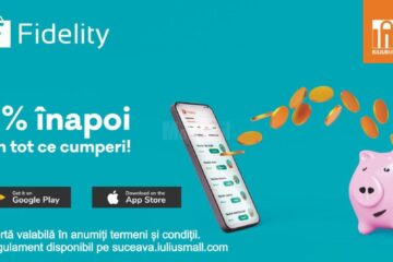 Iulius Mall îți oferă înapoi 5% din valoarea cumpărăturilor pe care le faci, în vouchere cadou, prin aplicația Fidelity