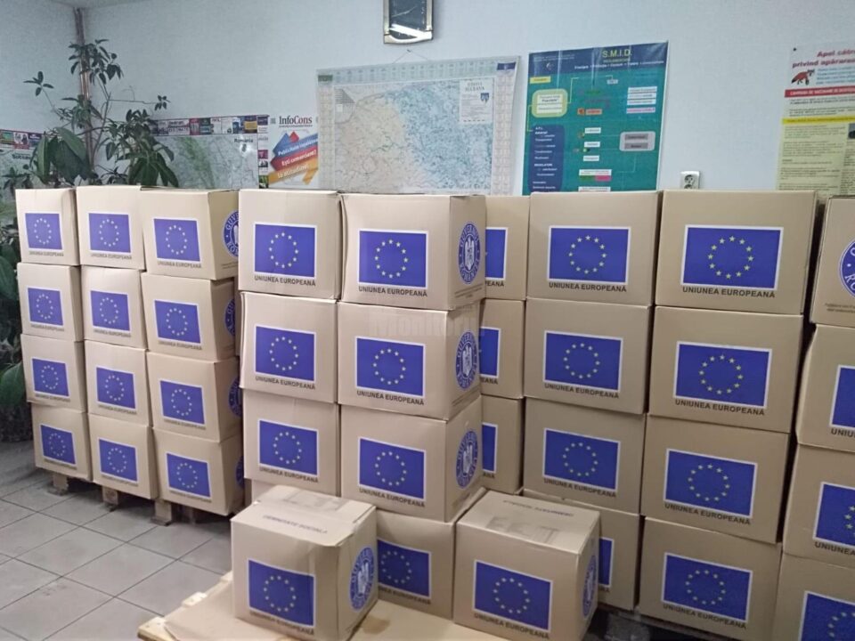 Pachete de alimente finantate de UE pentru nevoiași