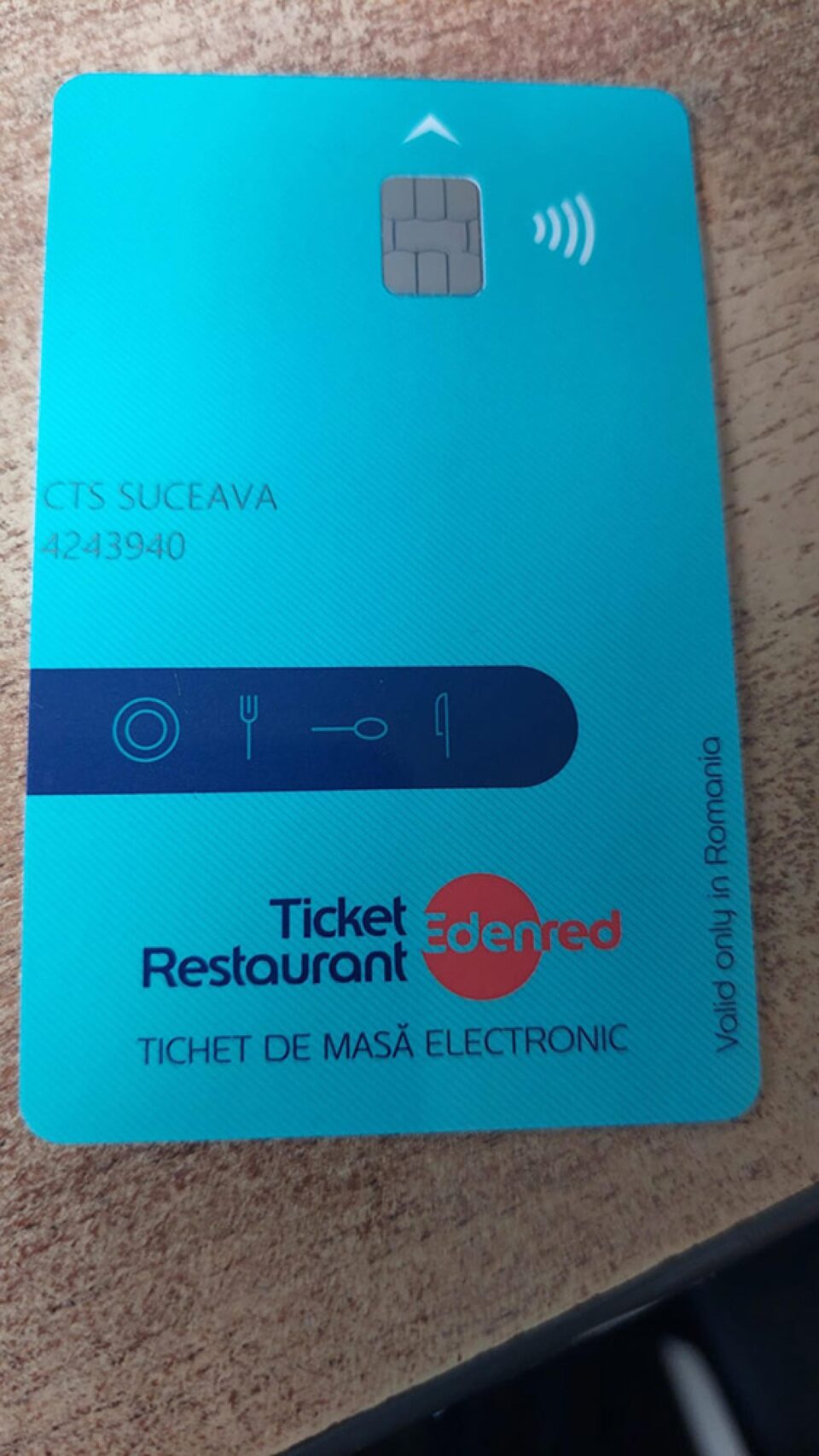 Card cu bonuri de masă pentru donatorii de sânge