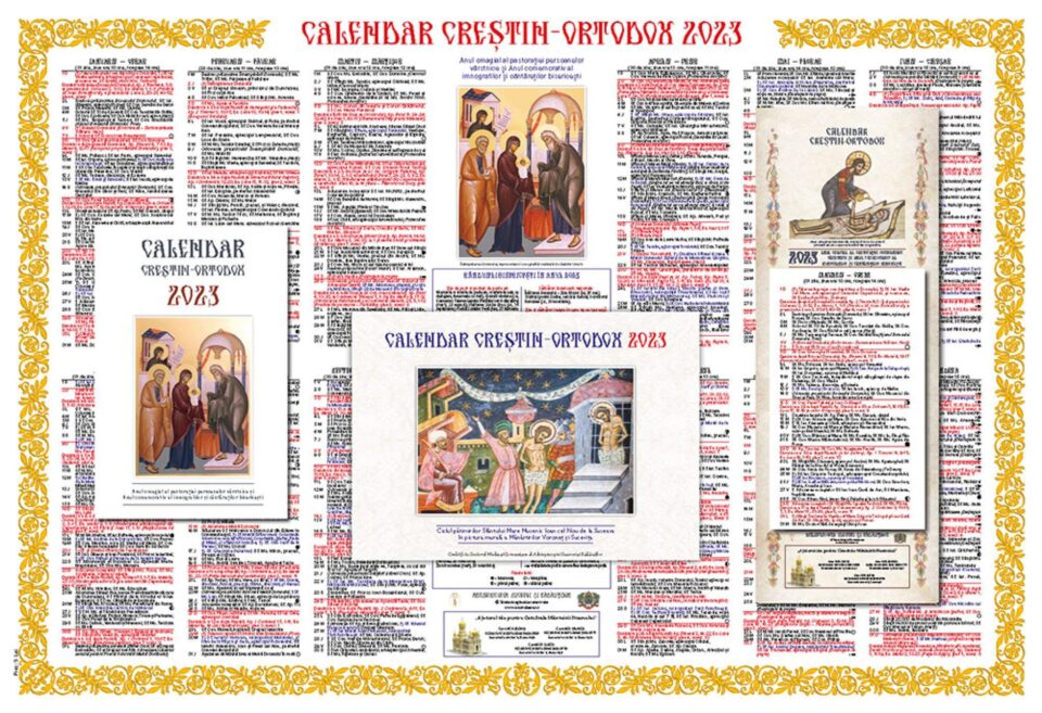 A apărut Calendarul Creștin-Ortodox pe anul 2023