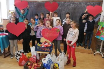 Elevii școlii „Grigore Ghica Voievod” au donat fructe și legume vârstnicilor de la Solca