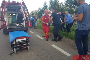 Imagine de la locul accidentului