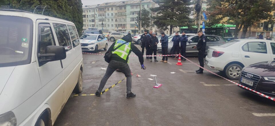 Locul în care a fost înjunghiat martorul care a intervenit