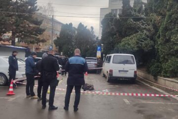 Locul în care a fost înjunghiat martorul care a intervenit