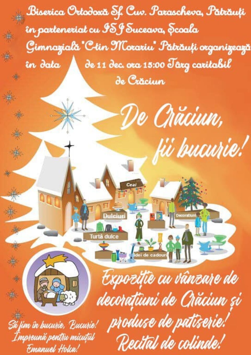 Târgul caritabil „De Crăciun, fii mai bun!”, la Pătrăuți