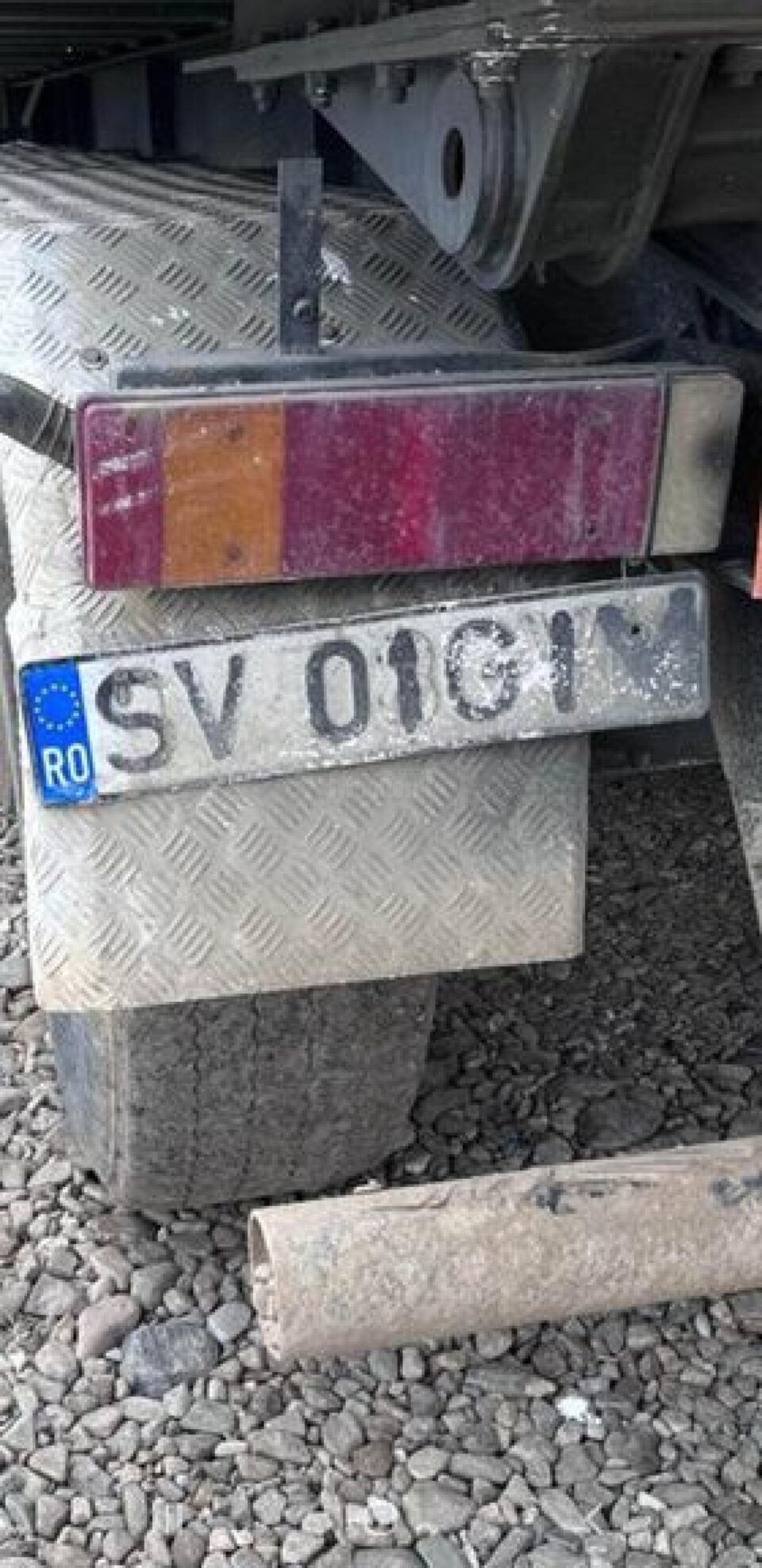 Numerele false de pe remorcă Foto Ionuț Gavril