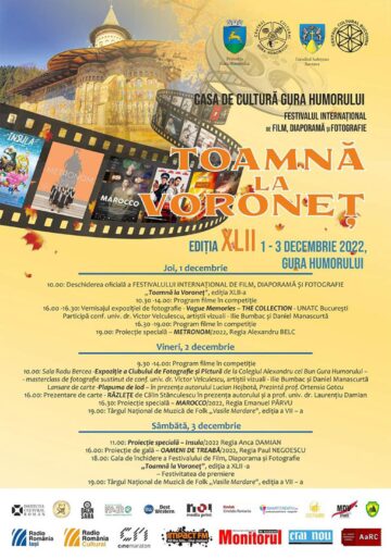 Contribuții importante ale elevilor colegiului din Gura Humorului, la Festivalul ”Toamnă la Voroneț”