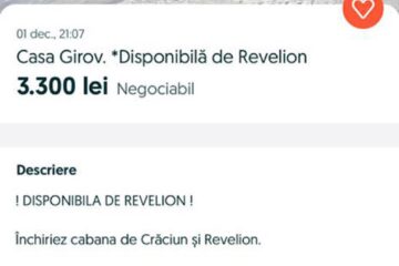 Anunțul postat pe OLX