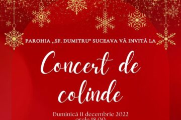 Concert de Colinde, duminică, la Parohia ,,Sf. Dumitru” Suceava