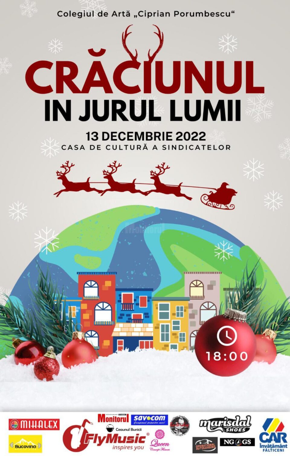 Elevii de la Colegiul de Artă pregătesc spectacolul caritabil ”Crăciunul în jurul lumii” Elevii de la Colegiul de Artă pregătesc spectacolul caritabil ”Crăciunul în jurul lumii”