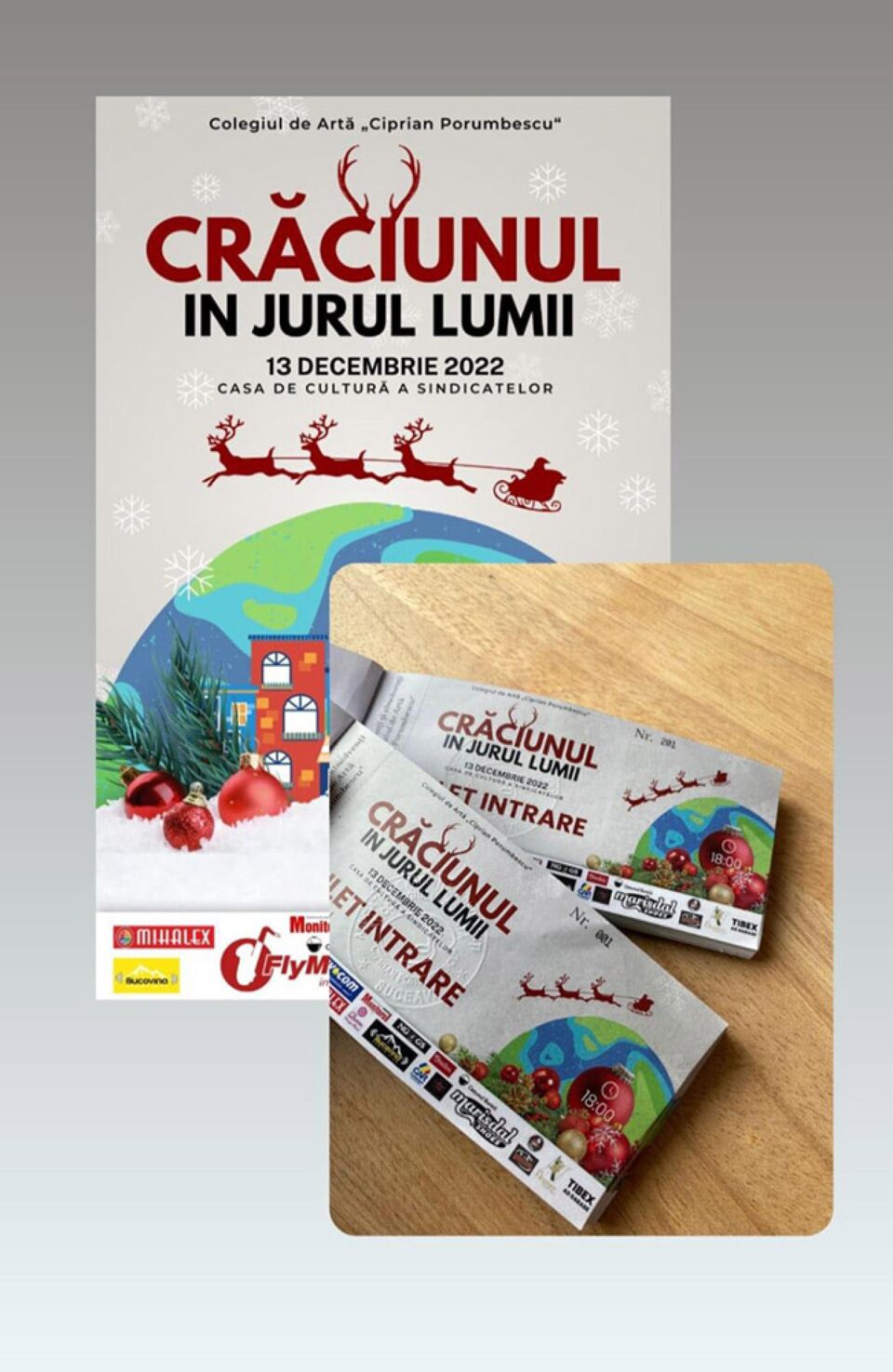 Elevii de la Colegiul de Artă pregătesc spectacolul caritabil ”Crăciunul în jurul lumii”