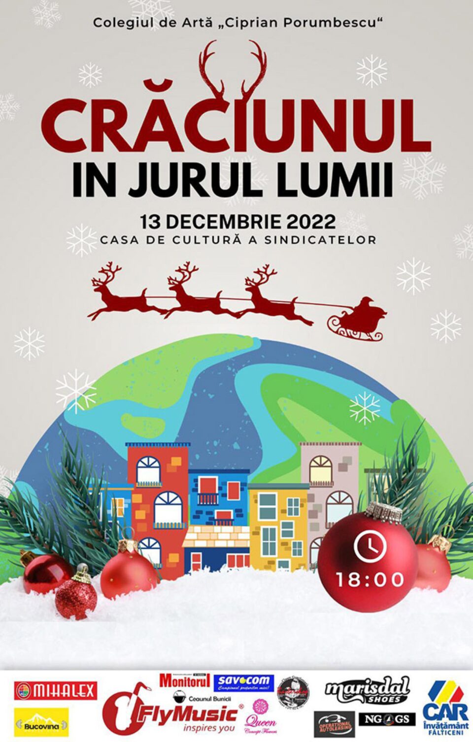 Elevii de la Colegiul de Artă pregătesc spectacolul caritabil ”Crăciunul în jurul lumii” Elevii de la Colegiul de Artă pregătesc spectacolul caritabil ”Crăciunul în jurul lumii”