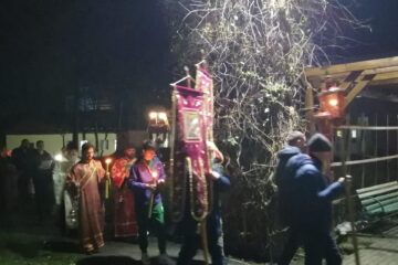 Procesiune cu Sf. Moaște ale Sf. Ierarh Spiridon, la Biserica din curtea Spitalului Vechi Suceava