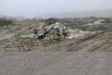 Primăria Fântânele, amendată cu 15.000 de lei pentru mormane de moloz aruncate pe câmp