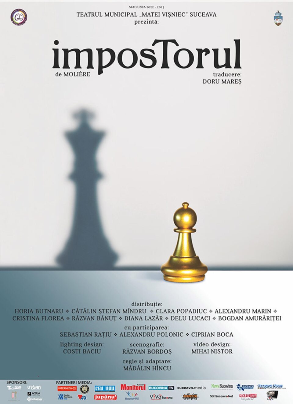 „Impostorul” vine pe scena Teatrului „Matei Vișniec” Suceava