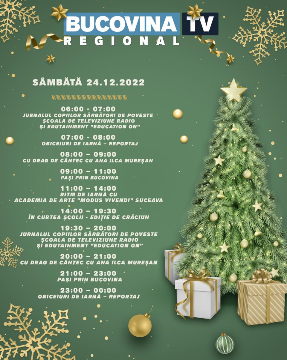 Programul de sărbători al postului Bucovina TV
