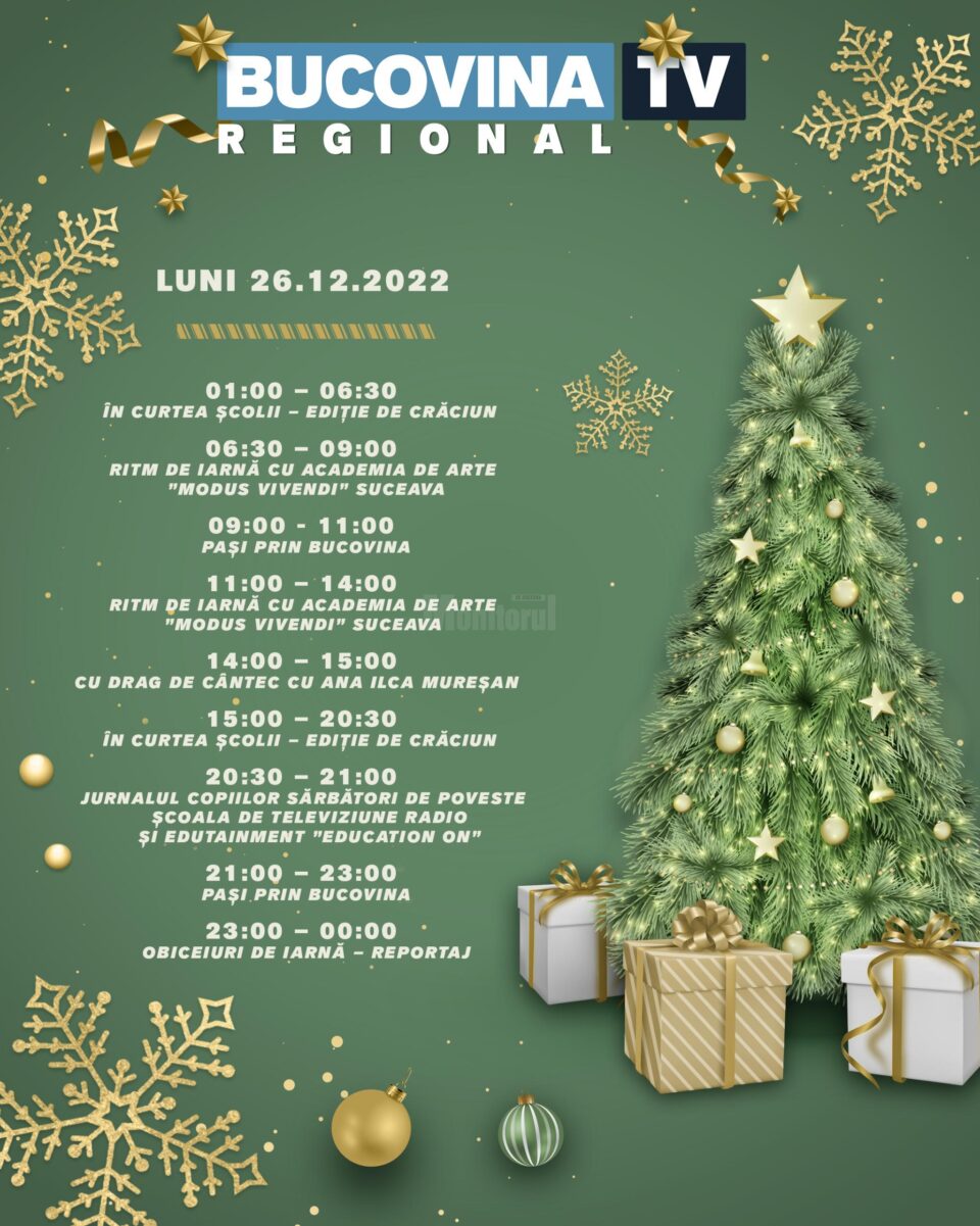 Programul de sărbători al postului Bucovina TV