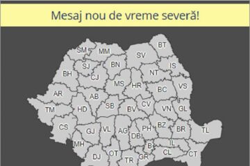Alertă de vreme rea, cu ploi și ninsori, de luni până miercuri seara