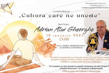 Scriitorul și criticul literar Adrian Alui Gheorghe va susține luni o conferință la Centrul Eparhial Suceava