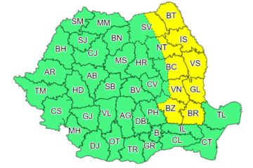 Cod galben de polei, ca urmare a precipitațiilor mixte - ploaie, burniță și lapoviță