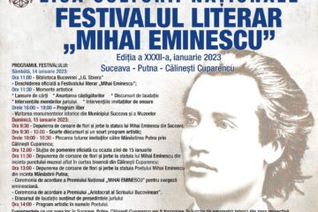 Festivalul literar „Mihai Eminescu”, ediția a XXXII-a, debutează sâmbătă, la Biblioteca Bucovinei
