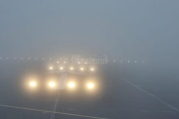 Vizibilitatea pe aeroportul Ștefan cel Mare este aproape de zero