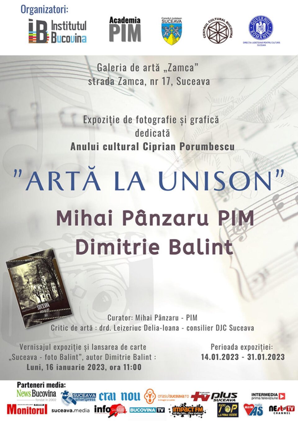 Expoziție de fotografie și grafică dedicată Anului Cultural „Ciprian Porumbescu”, la Galeria de Artă „Zamca” Expoziție de fotografie și grafică dedicată Anului Cultural „Ciprian Porumbescu”, la Galeria de Artă „Zamca”