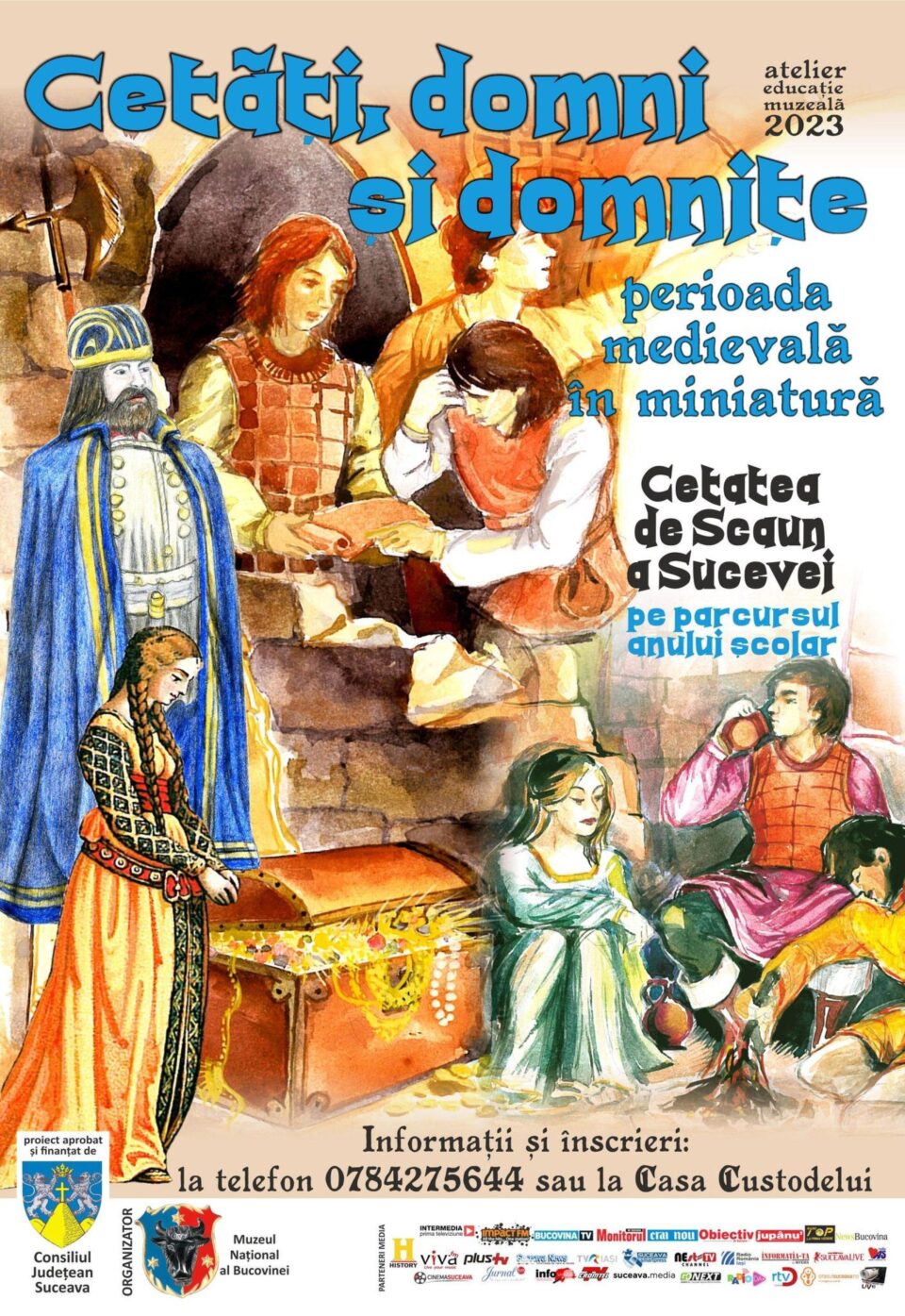 Atelierul „Cetăți, domni și domnițe – perioada medievală în miniatură”, la Cetatea de Scaun