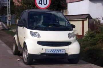 Una dintre mașinile cu care Cernoschi a fost depistat în trafic