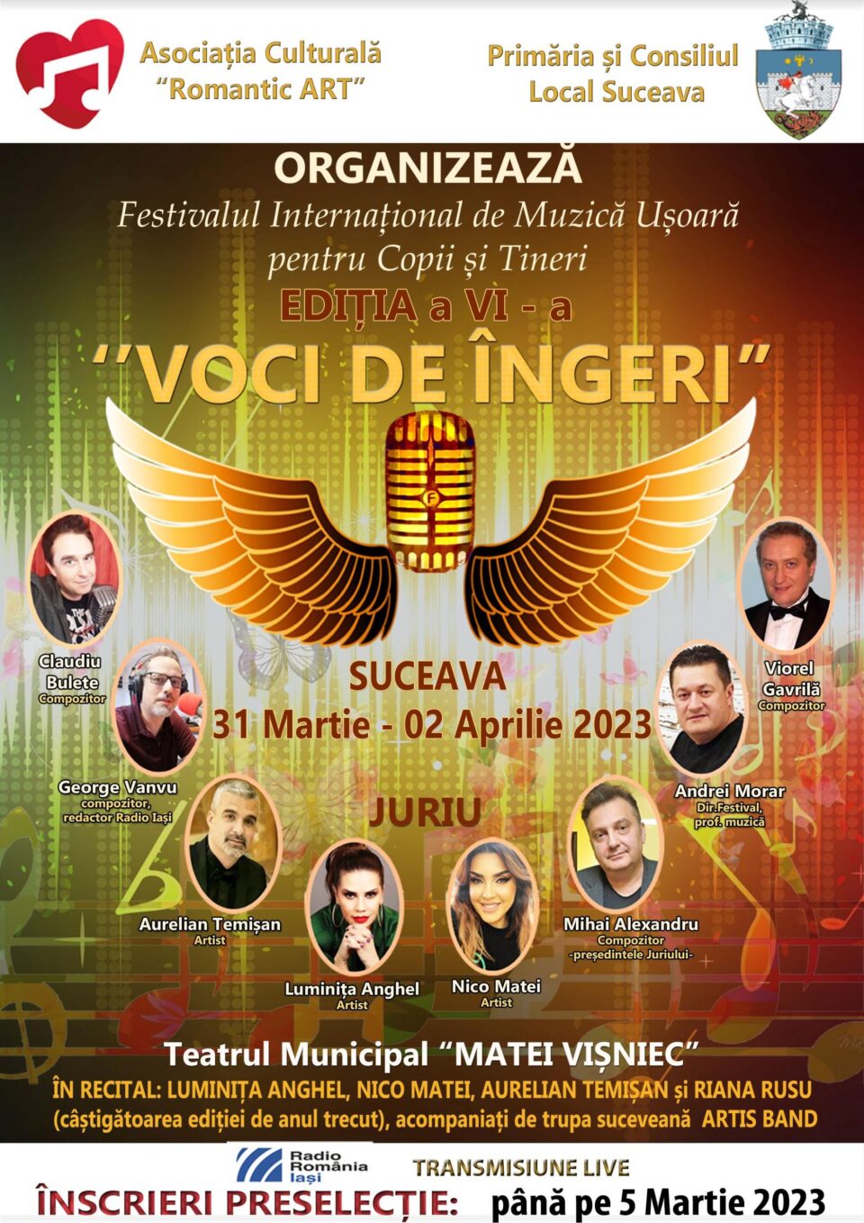 Au început înscrierile pentru Festivalul Internațional de Muzică Ușoară pentru Copii și Tineri „Voci de Îngeri”