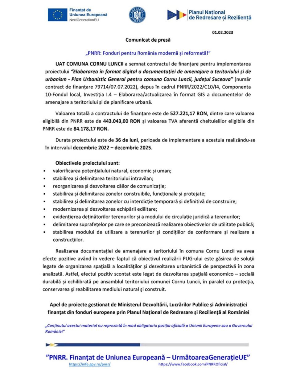 „PNRR: Fonduri pentru România modernă și reformată!”