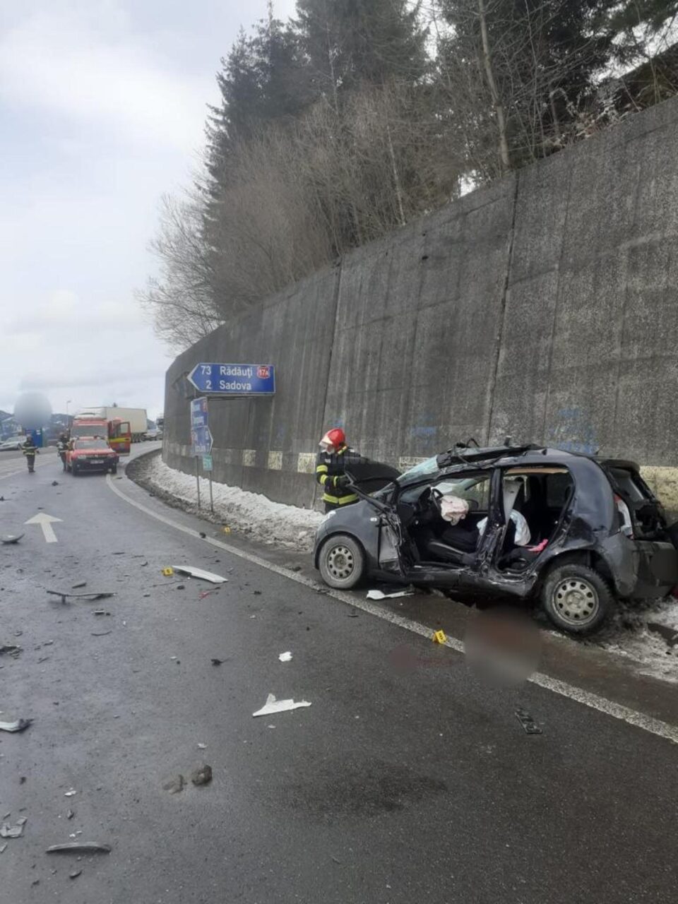 Impact fatal pentru femeia care conducea autoturismul