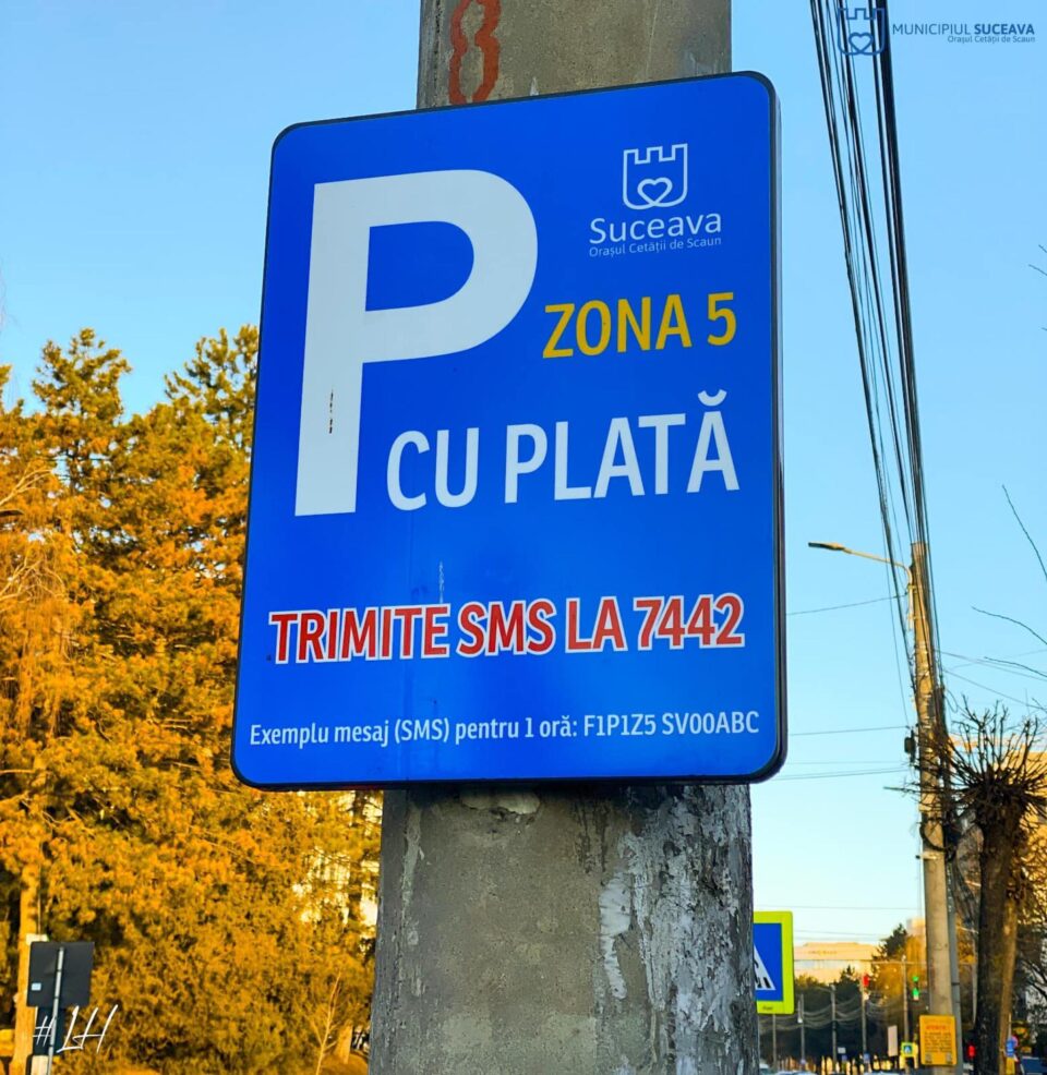 Parcările cu plată din municipiul Suceava au generat încasări de aproape 4 milioane de lei în 2022 (inclusiv abonamente)