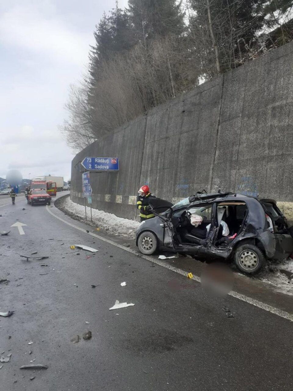 Impact fatal pentru femeia care conducea autoturismul