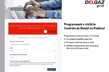 Programări online la Centrele de Relații cu Publicul Delgaz Grid