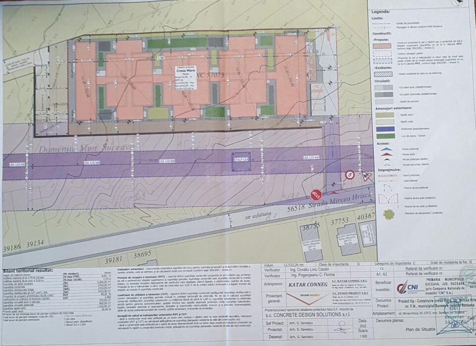 Proiect construire cresa cartier Dealul Manastirii